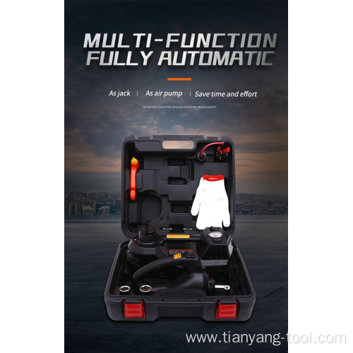 5T electric car hydraulic floor jack with inflation
